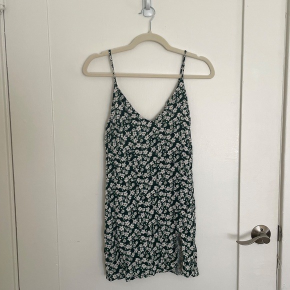 Reformation Marlowe Slip Mini Dress Green Floral - Picture 5 of 9